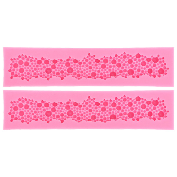 2Pcs Silicone Cake Decorating Molds Fondant Soft Suger Mold for Cupcake Chocolate Sugar Craft Candy