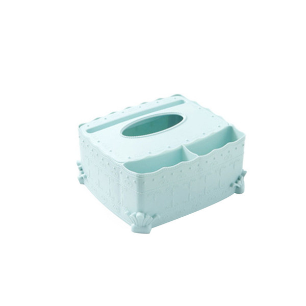 Multi functional Large Capacity Tissue Storage Box Pumping Paper Napkin (Blue)