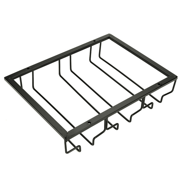 Metal Iron Wine Cabinet Rack Kitchen Dining Bar Cup Holder Hanger Shelf