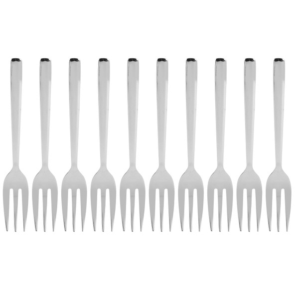 12Pcs Stainless Steel Forks Multifunctional Tasting Appetizer Cake Dessert Salad Fruit Fork