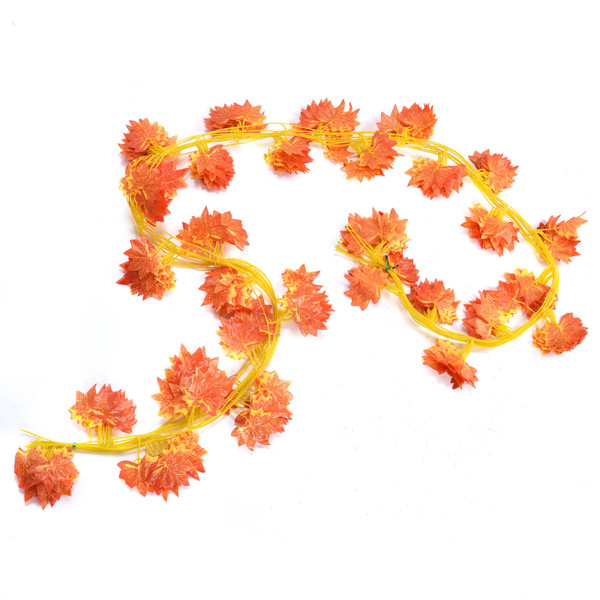 Simulation Maple Leaf Rattan Leaf Green Plant Ceiling Decoration Flower Vine for Air Conditioning Water Pipe