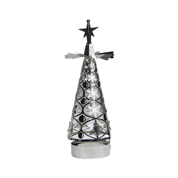 Christmas Aromatherapy Candle Hot Tree Revolving Candle Holder Walking Light