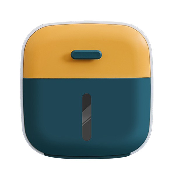 Tissue Box Cover Waterproof Punch Free Tissue Dispenser Box Holder for Bathroom Blue