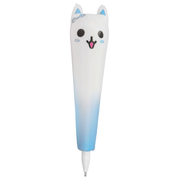 Decompression Pen Cute Innovative Pressure Release Pen Toy for Home Office SchoolBlue Cat