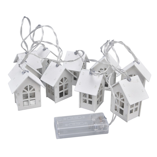 Holiday Light String 10 LED Battery Powered IP43 Waterproof Lamp String for Bedroom Garden Courtyard