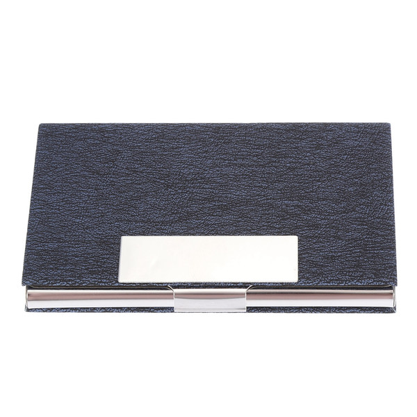 Rfid Business Card Storage Case Portable Stainless Steel Card Holder (Blue)