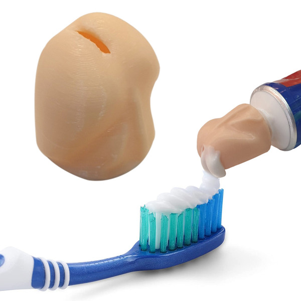 Funny Toothpaste Cover Self Closing Toothpaste Dispenser for Kids Adults Bathroom Supplies No Mess No Waste