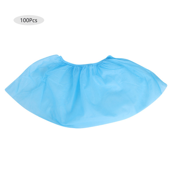 100pcs Non Woven Disposable Shoes Covers Breathable Dustproof Anti slip Shoe Covers(Light Blue )