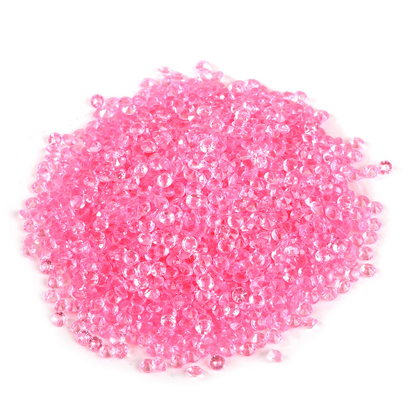 5000pcs DIY Pointed Acrylic Diamond Confetti Gems for Wedding Party (Pink)
