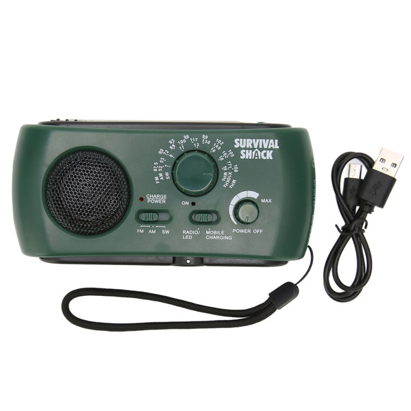 Hand Crank Radio Portable Practical LED Torch Outdoor Multi Band AM/FM/SW Solar Hand Crank Weather Radio