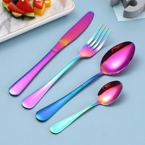 24pcs Western Steak K nife Fork Spoon Gift Box Set Stainless Steel Tableware Set