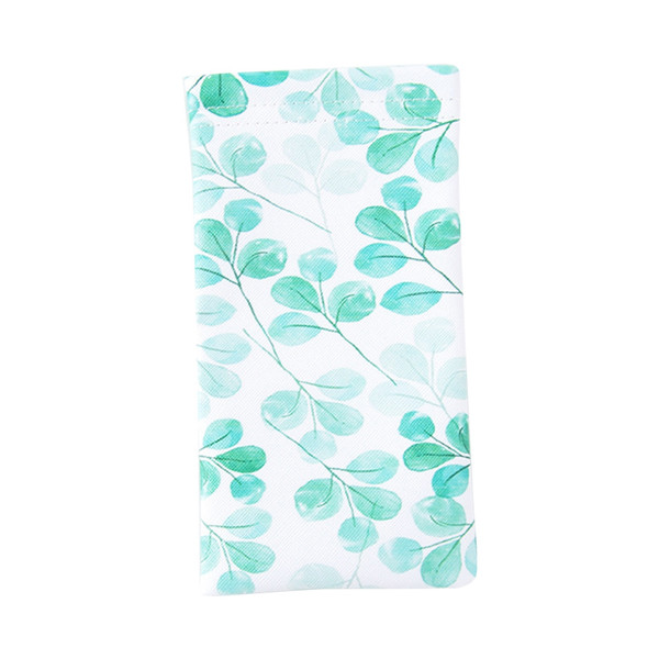 PU Leather Sunglasses Bag Glasses Container Waterproof Glasses Storage Bag(Dark Green Leaves )