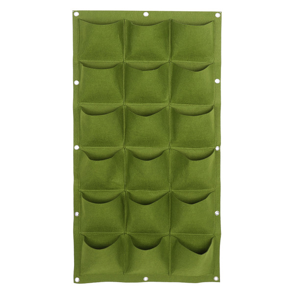 Planting Bag Garden Balcony Wall Vertical Flower Plants Hanging Planter (18 Pockets)