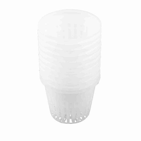 10pcs Heavy Duty Mesh Pot Net Cup Basket Hydroponic Plant Grow Cloning White
