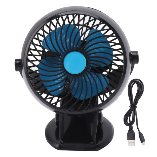 Portable Clip On Fan Stepless Speed Regulation 360 Degree Rotating USB Rechargeable Quiet Mini Desk Fan with Strong Clamp for Bed Office Treadmill