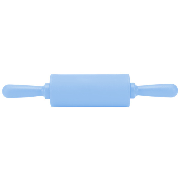 New NOn stick Silicone Rolling Pin Pastry Dough Roller Baking Tool with Plastic Handle Blue