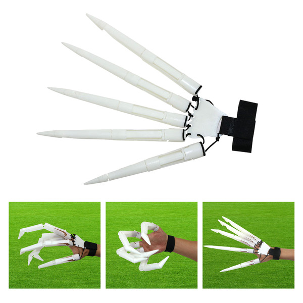 One Pair Halloween Articulated Fingers, 3D Printed Articulated Finger Extensions, with Flexible Joints - Skeleton Hands, Unsharp Latex - Party Horror Props Dress Up