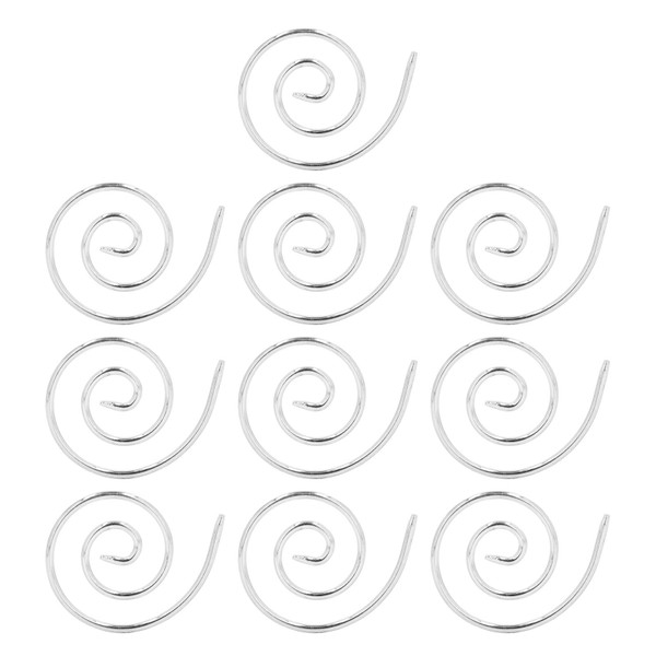 10Pcs Spiral Knitting Needle Stainless Steel Practical Circular Shawl Needle Sewing Tool for Cloth Cardigan Silver