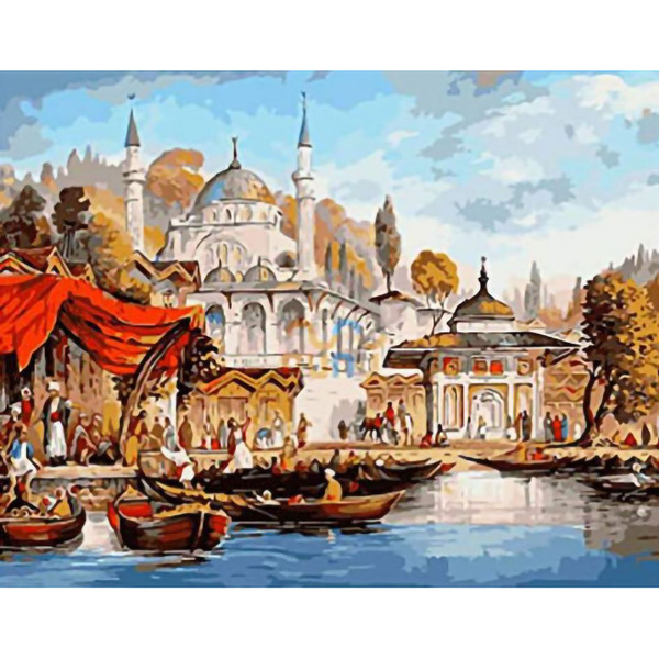 Hanging Picture DIY Digital Oil Painting Decorative Landscape Painting for Bedroom Living Room 15.75x19.69in 2