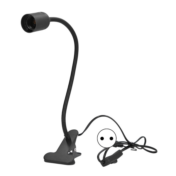 E27/E26 Clip Lamp Holder Desk Lamp Holder Night Reading Book Lamp Holder for Bedroom Dormitory 100‑240VEU Plug