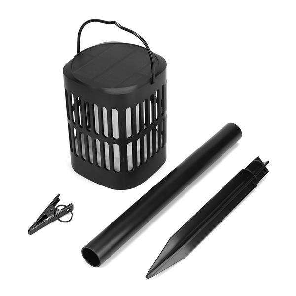 2Pcs Outdoor Garden Flame LED Solar Light Waterproof Yard Hanging Lantern Lamp Decor
