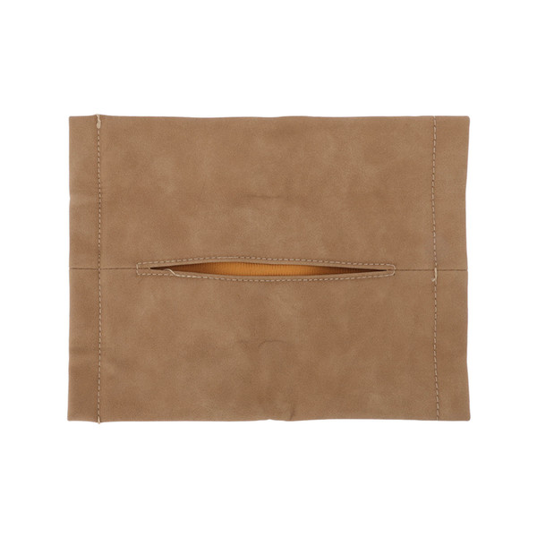 Car Tissue Holder Soft Wearable Odorless Plush Wipes Case Car Napkin Dispenser for Visor Backseat Khaki