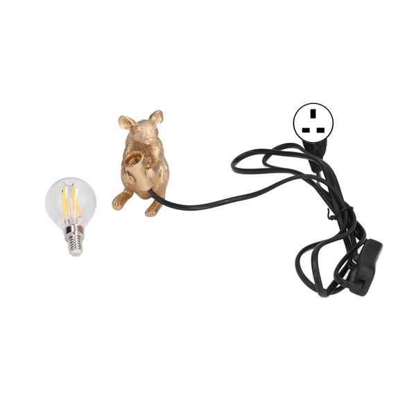 Modern Resin Mouse Lamp E12 Creative Desktop Decoration Animal Lamp for Bedroom Living Room