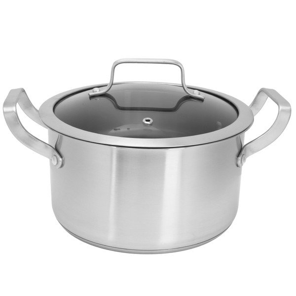 Soup Pot Stainless Steel Stockpot with Glass Lid Home Kitchenware Cooking Utensils