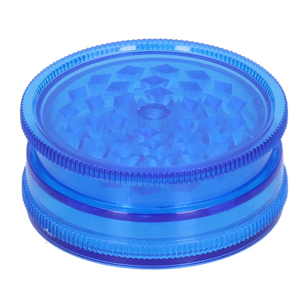 Plastic Flat Smoke Grinder Portable Smoke Crusher Crushing Grinding Tool for GiftBlue