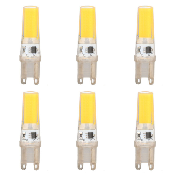 6pcs G9 LED Light Bulb COB Dimmable Professional G9 LED Bulb Replacement for Wall Lamps Table Lamps