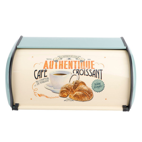 Large Capacity Metal Bread Box Holder Container Kitchen Storage Organizer (Blue)
