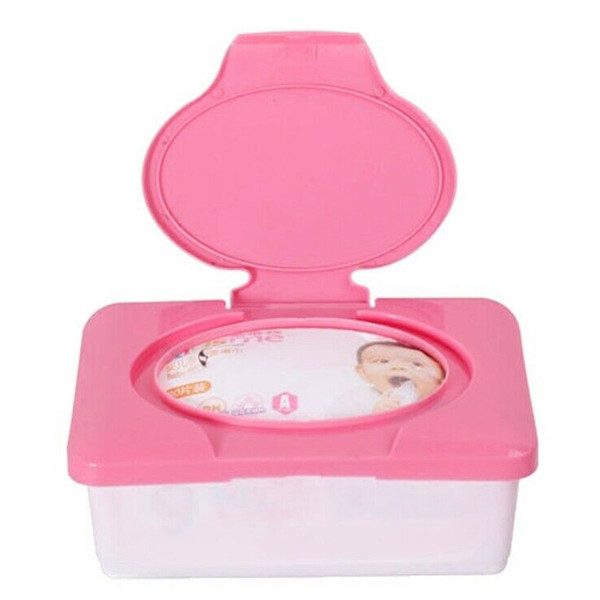 Home Napkin Storage Box Wipes Holder Box Plastic Wet Tissue Case Organizer with Lid