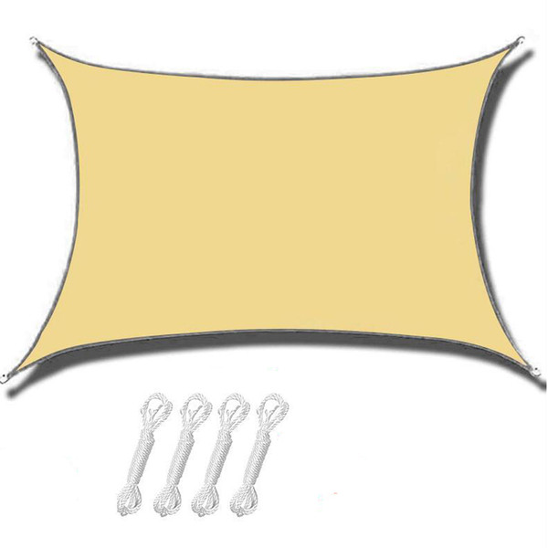 Outdoor UV Shade Cloth Garden Pool Sunscreen Sail Patio Quadrangle Shade Sail