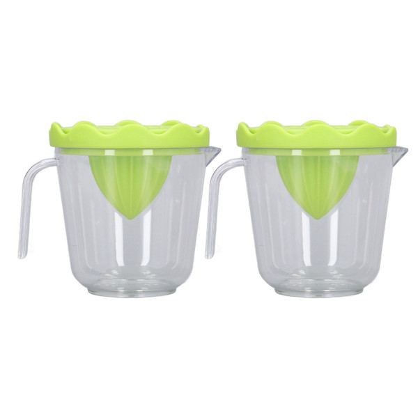 2Pcs Citrus Orange Juicer Lemon Manual Hand Squeezer PP Multi Function for Household Green