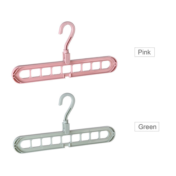Folding Clothes Hanger Rotatable Anti-skid Folding Hanger Wardrobe Hangers Multi Functional 9 Holes Closet Coat Hangers for Dormitory Bedroom Bathroom