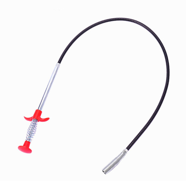Drain Clog Remover 4 Claw Efficient Dredging Steel Wire Drain Hair Cleaner Tool for Toilet Bathroom Shower Room 0.6m/23.6in