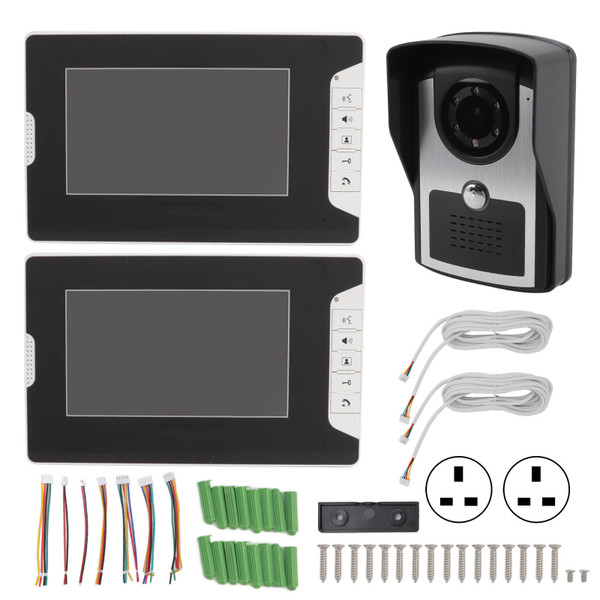 Video Intercom Doorbell Smart Dual Monitor Electronic Doorbell 16 Bells Night Vision Infrared Camera for Home