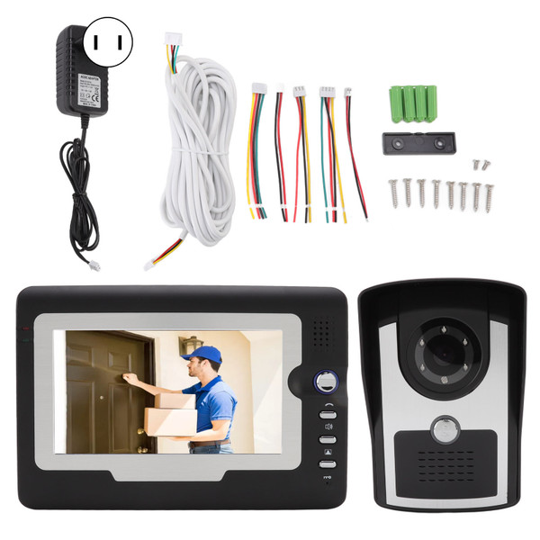 Smart HD Video Intercom Doorbell Home Electronic Intercom Doorbell with 12 Bells TFT LCD Display