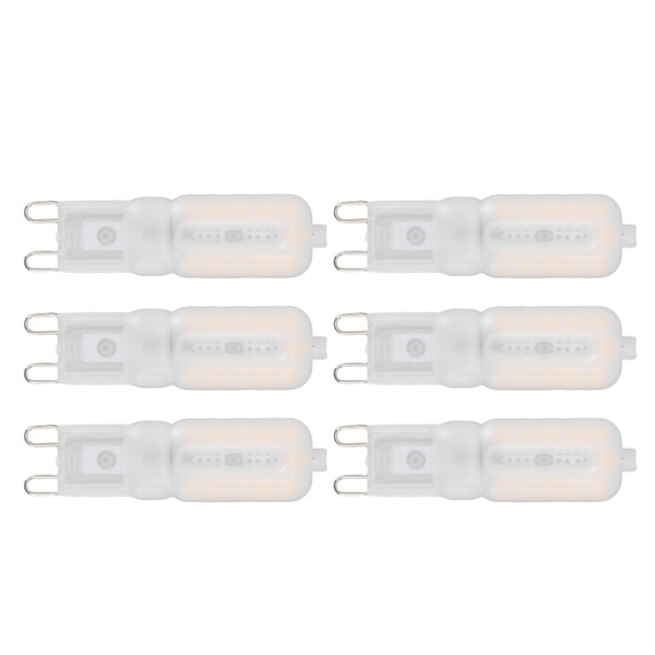 G9 Light Bulb Dimmable Eye Protection Energy Saving 5W 22 LED Small Bulbs for Ceiling Lamp Desk Lamp 6pcs Warm Light 220V