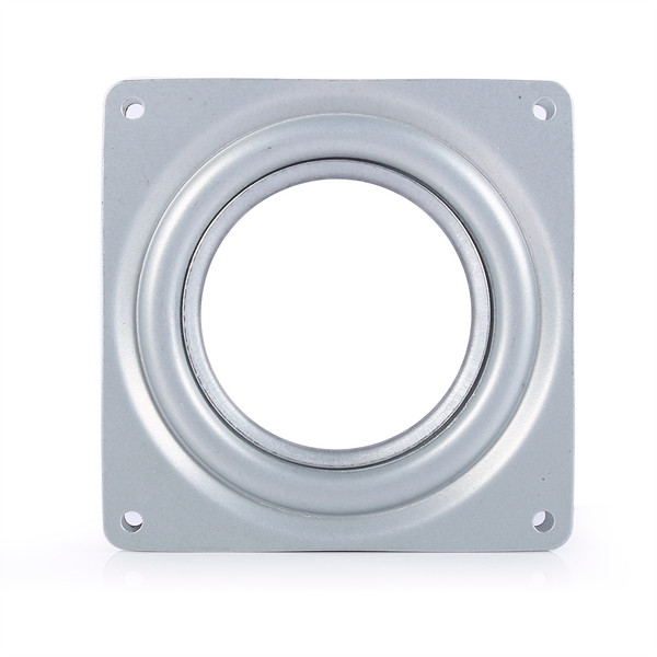 4in Galvanized Steel Rotating Plate Display Base Turntable Square Display Stand Desk Tool