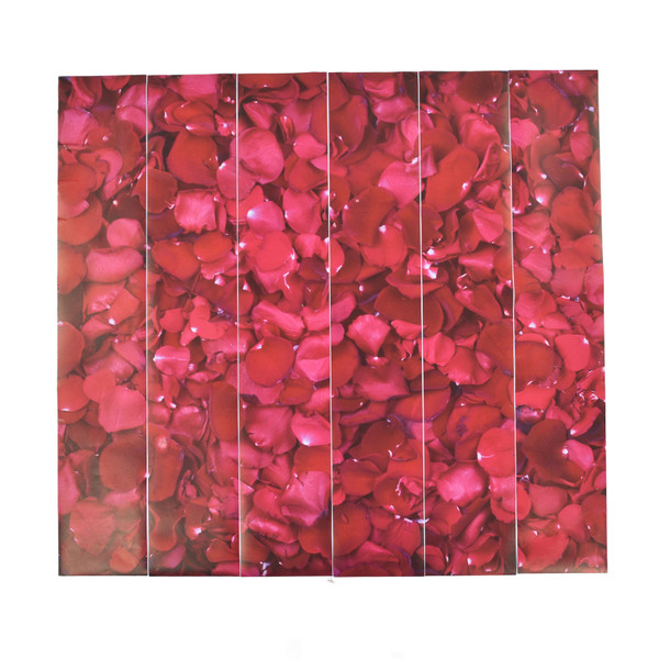 6PCS 100x18cm 3D Stair Sticker Rose Flower Self Adhesive Wall Sticker Waterproof Tile Stair Sticker for Valentine's Day