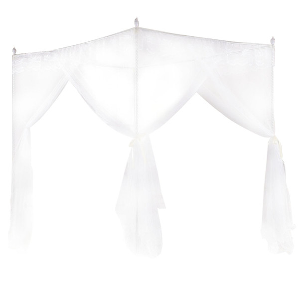 Luxury Princess Three Side Openings Bed Curtain Canopy Netting Mosquito Net Bedding (L)