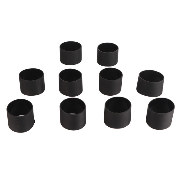 10Pcs Nonslip Heat Resistant Silicone Bottle Cup Sleeve Water Mug Cover Protector Black