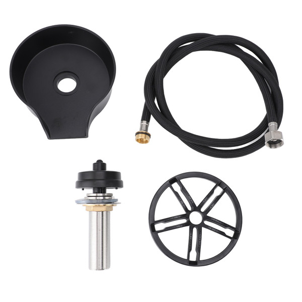 Sink Glass Rinser G1/2 Male Thread Automatic Rotation Cup Washer with Pull Out Spray Head for Kitchen Milk Tea Shop Black Basin US Type 9/16 Hose