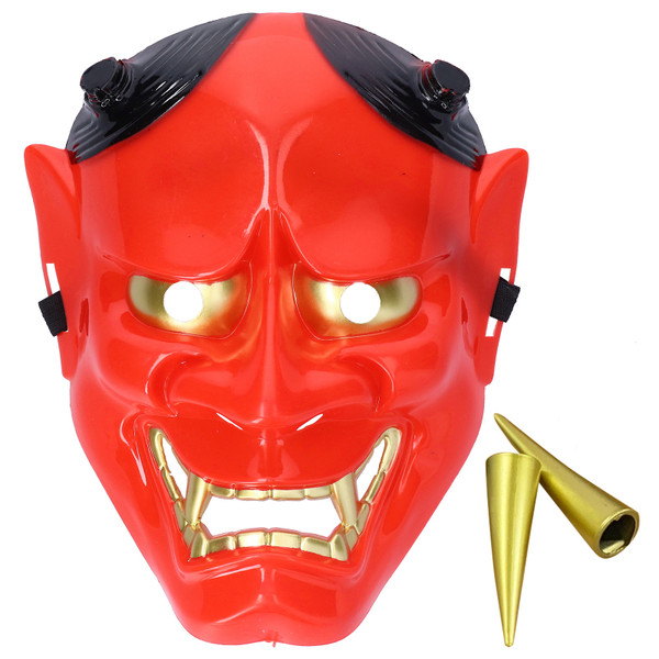 Halloween Festival Costume Horrible Mask Decorative Cosplay Makeup Props for Women MenRed