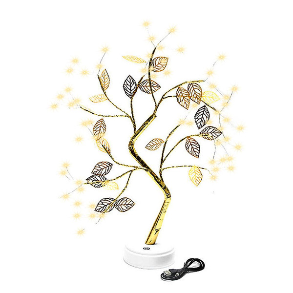 Tabletop Bonsai Tree Light Copper Wire LED Tree Lamp with Leaves Table Lamp for Living Room Home Decorations Home Decor Gifts