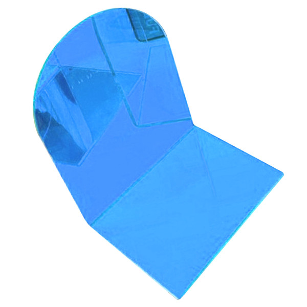 1 Pair of Bookends Thicken Non Slip Transparent Acrylic Desk Decorative Heavy Book End for Student Office L Shaped Blue