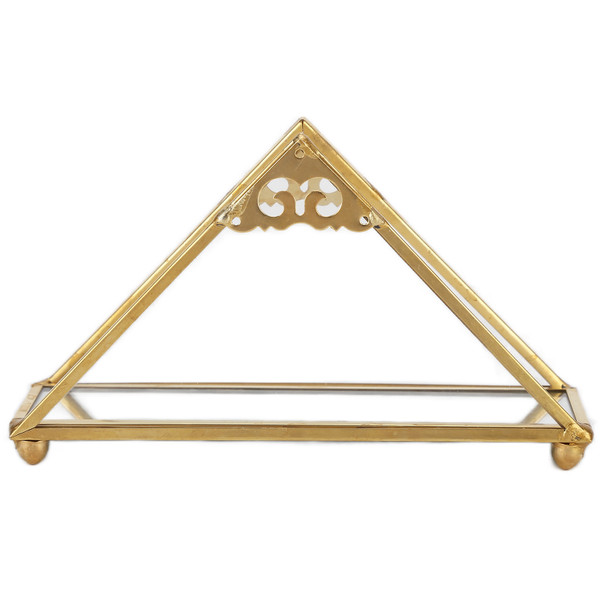 Mirror Jewelry Tray Glass Perfume Storage Tray Jewelry Plate Golden Metal Decorative Tray