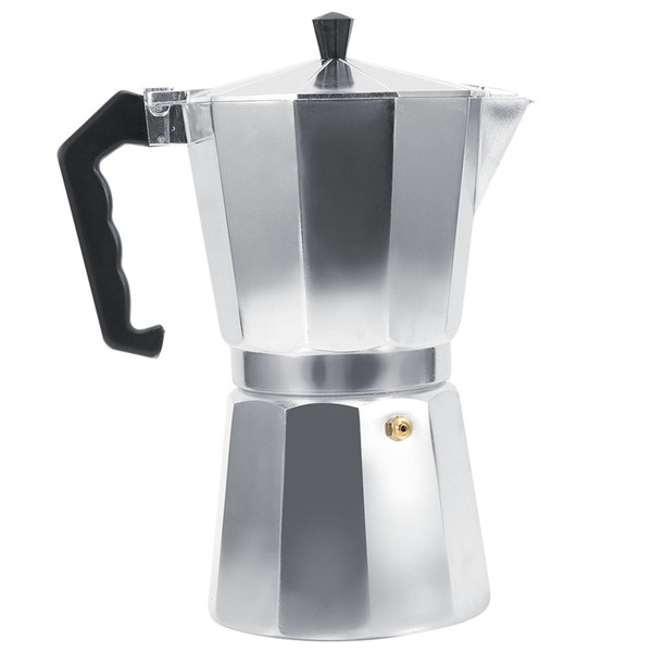 Aluminum Italian Type Moka Pot Espresso Coffee Maker Stove Home Office Use (450ML 9 Cups)