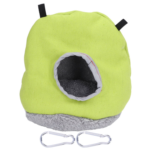 Warm Birdhouse Round Shape Soft Plush Save Space Easy Clean Safety Parrots HouseGreen
